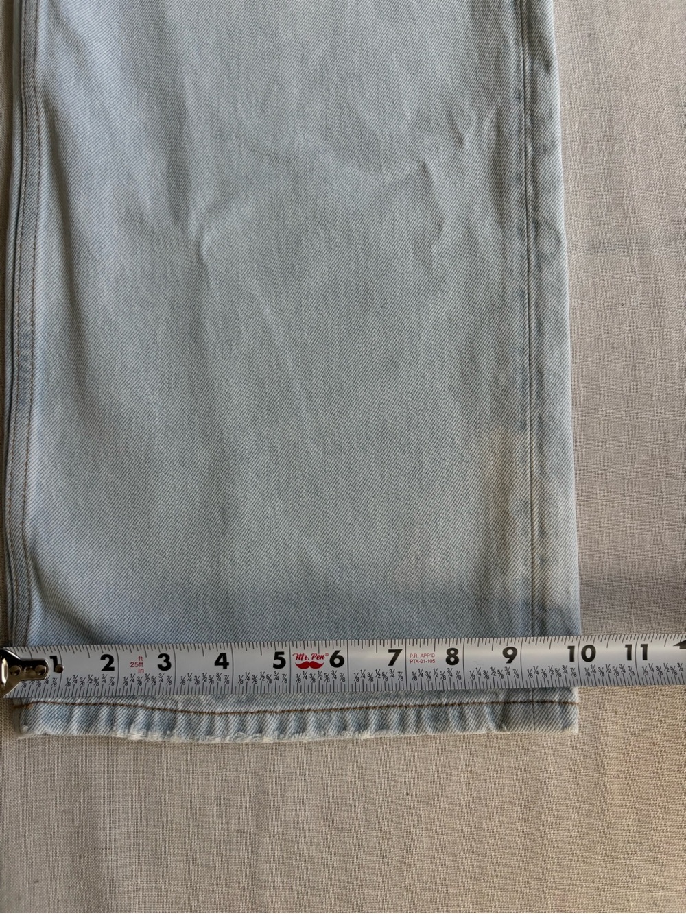 Annie Bing Manon High Waist Baggy Wide Leg Jeans Ultra Bleached Size 26 - Picture 13 of 13